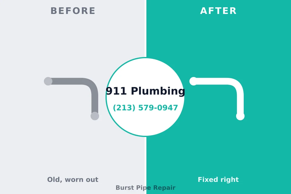 Before and after: plumbing repair Kitsap Lake, WA